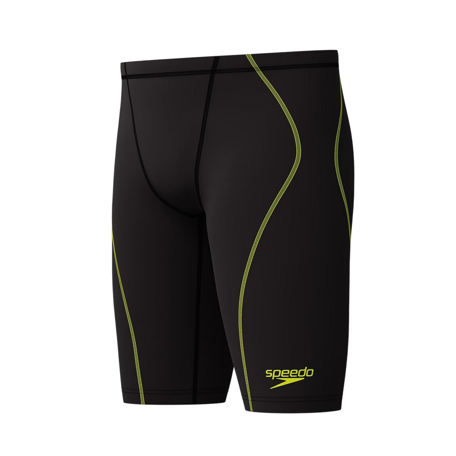Black - Side - Speedo Mens Logo Jammer Shorts
