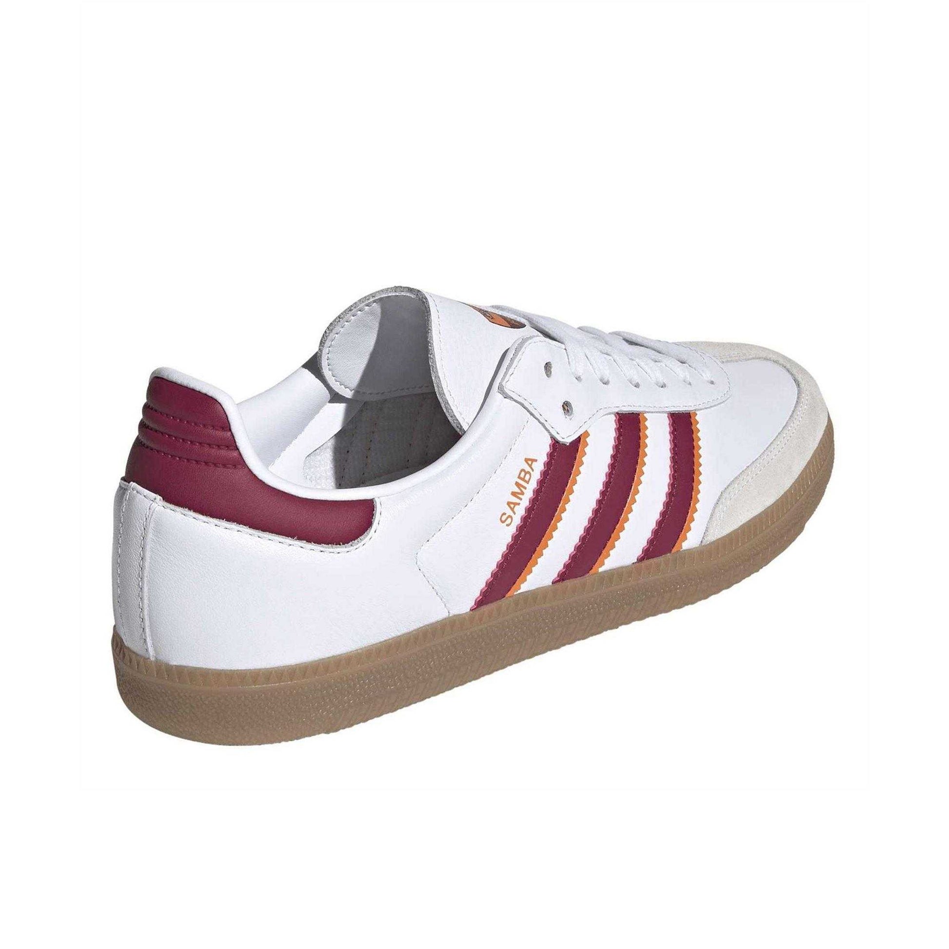 White - Back - Adidas Mens Samba Leather Lace Up Trainers