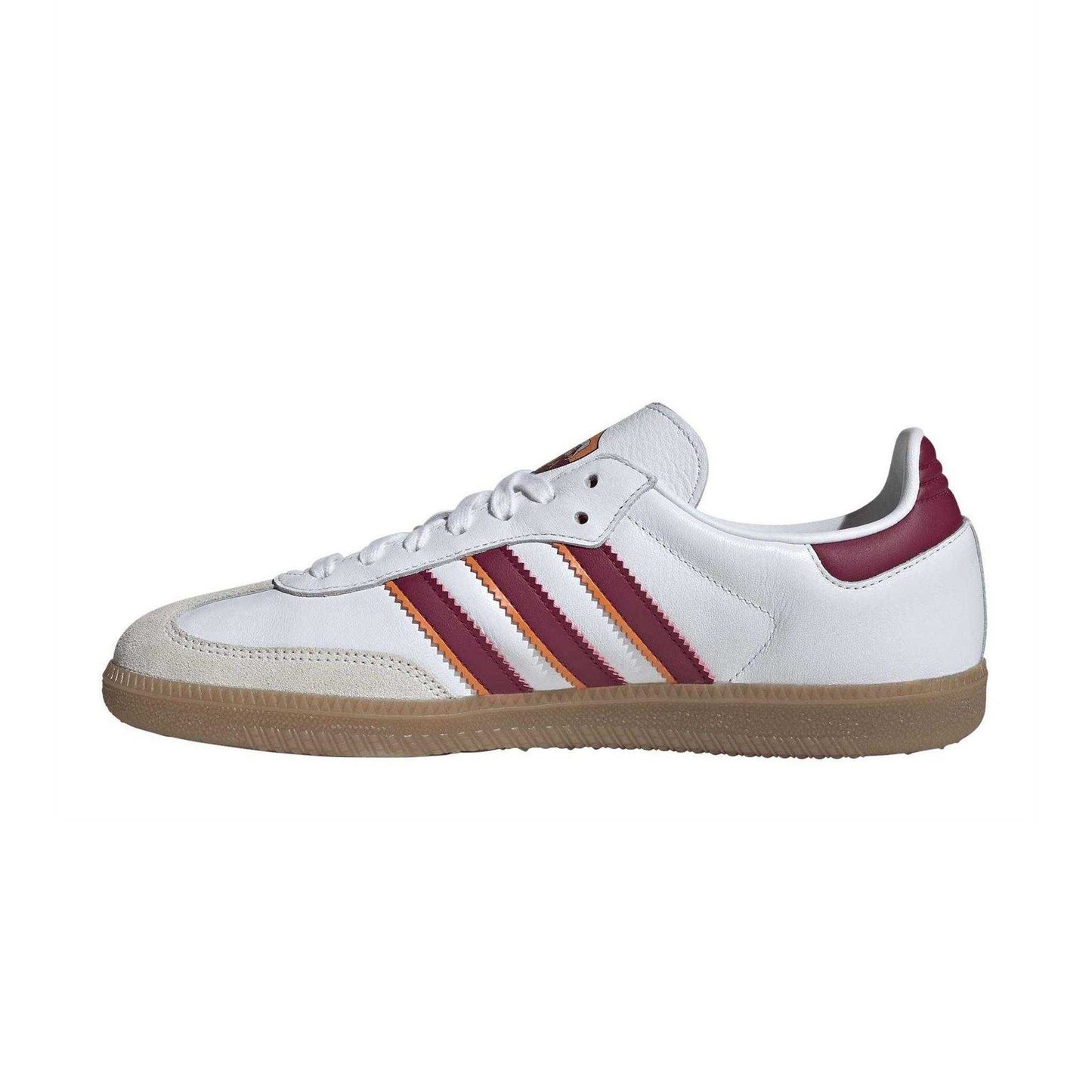 White - Side - Adidas Mens Samba Leather Lace Up Trainers