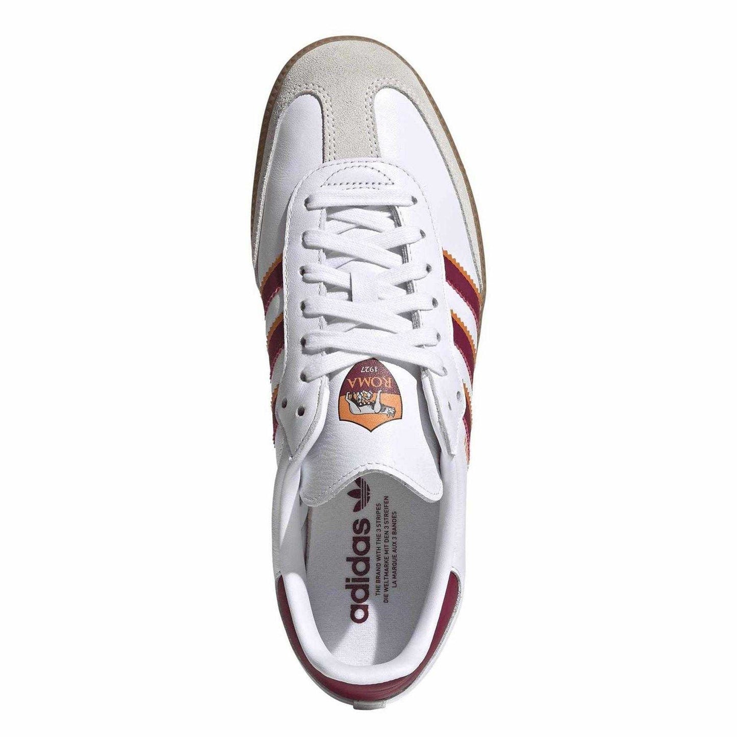 White - Lifestyle - Adidas Mens Samba Leather Lace Up Trainers