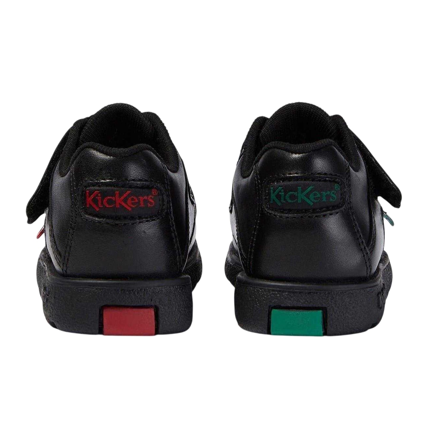 Black - Back - Kickers Childrens-Kids Fragma Leather Moc Toe Shoes