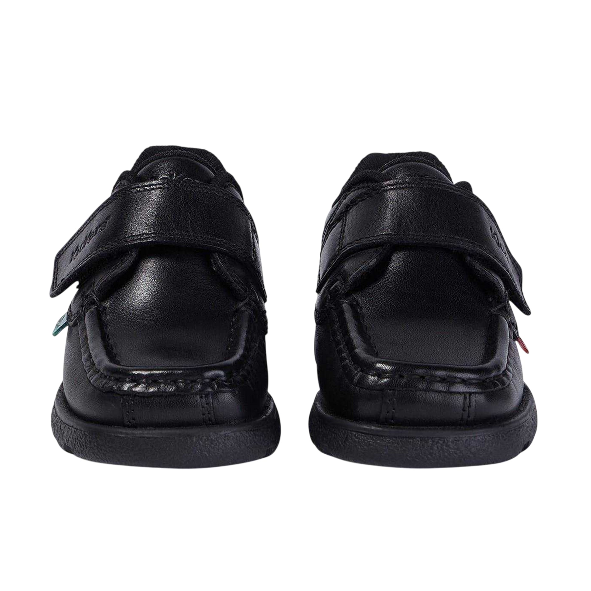 Black - Lifestyle - Kickers Childrens-Kids Fragma Leather Moc Toe Shoes