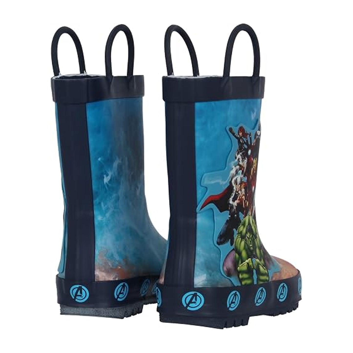 Multicoloured - Back - Avengers Childrens-Kids Printed Wellington Boots