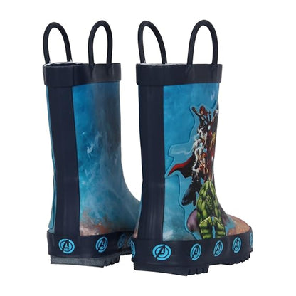 Multicoloured - Back - Avengers Childrens-Kids Printed Wellington Boots