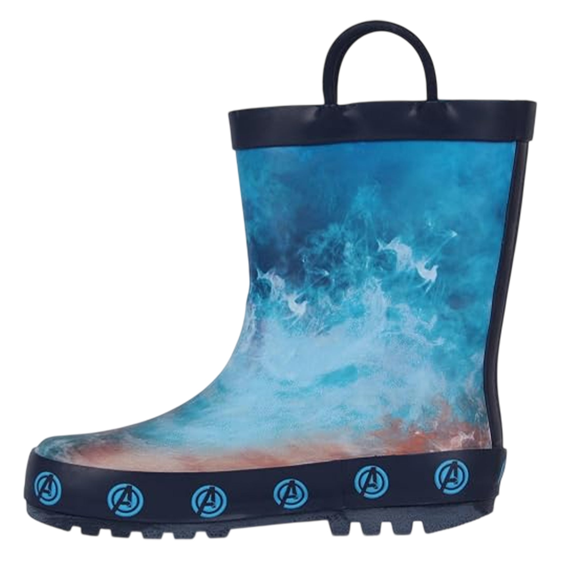 Multicoloured - Side - Avengers Childrens-Kids Printed Wellington Boots