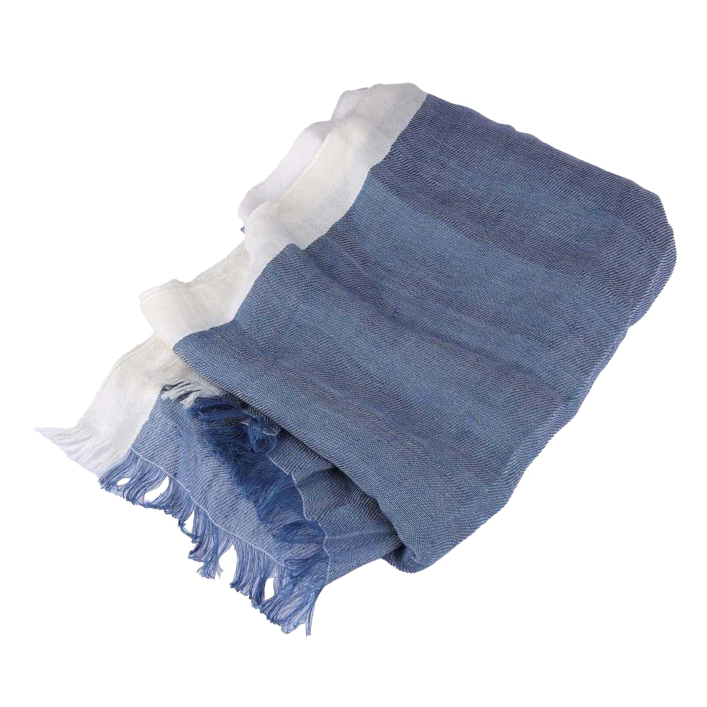 Blue - Back - Boss Mens Alvar Stripe Scarf