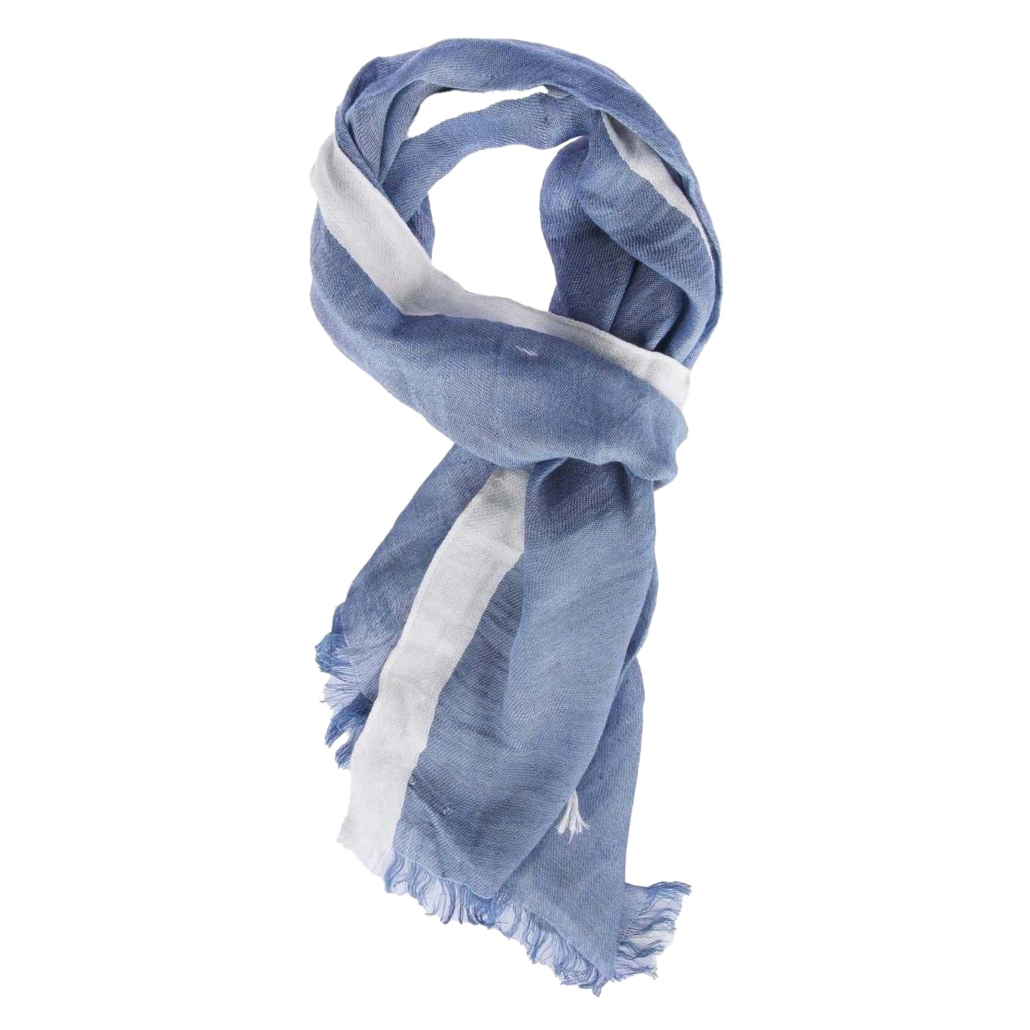 Blue - Front - Boss Mens Alvar Stripe Scarf