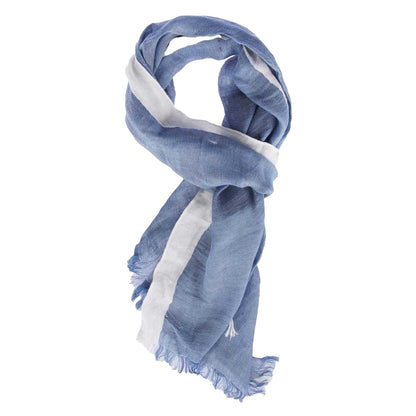Blue - Front - Boss Mens Alvar Stripe Scarf