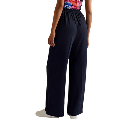 Dark Blue - Back - Ted Baker Womens-Ladies Open Hem Joggers