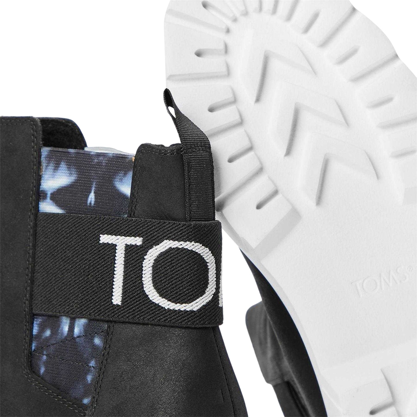 Black - Lifestyle - Toms Womens-Ladies Logo Leather Low Cut Boots