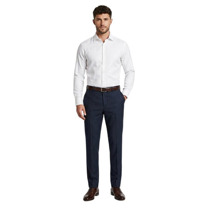 Dark Blue - Back - Hugo Mens Simmons202 Virgin Wool Regular Trousers