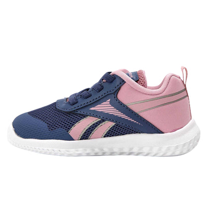 Frosted-Berry - Back - Reebok Childrens-Kids Rush Runner 5 Slip-on Trainers