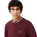 Maroon Red - Pack Shot - Lacoste Mens Logo Crew Neck Sweatshirt