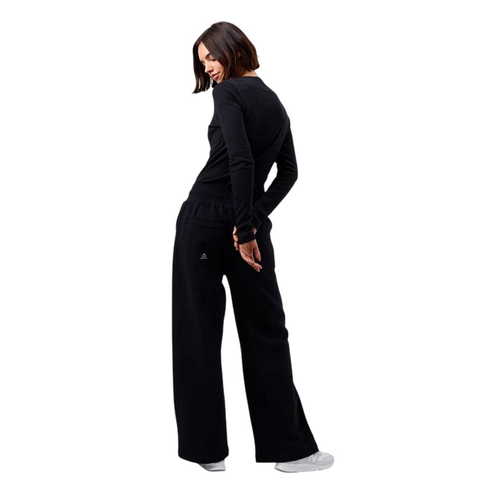 Jet Black - Back - Original Creator Womens-Ladies Joy Wide Leg Joggers