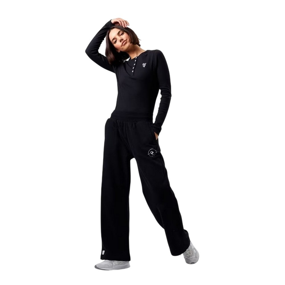 Jet Black - Side - Original Creator Womens-Ladies Joy Wide Leg Joggers