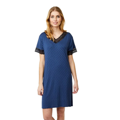 Ensign Blue - Side - CCDK Copenhagen Womens-Ladies Karita Polka Dot Dress