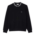 Black - Front - Lacoste Mens Logo Crew Neck Sweatshirt