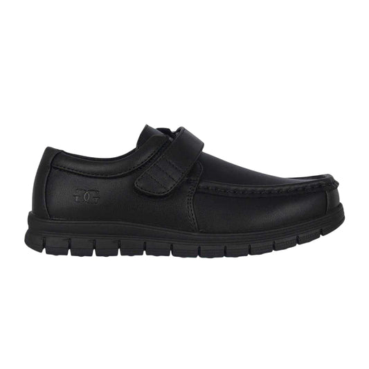 Black - Front - Giorgio Boys Bexley School Loafers