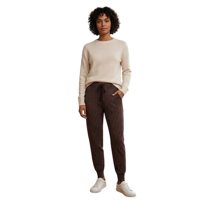 Black - Side - CCDK Copenhagen Womens-Ladies Johanne Diamond Pyjama Bottoms