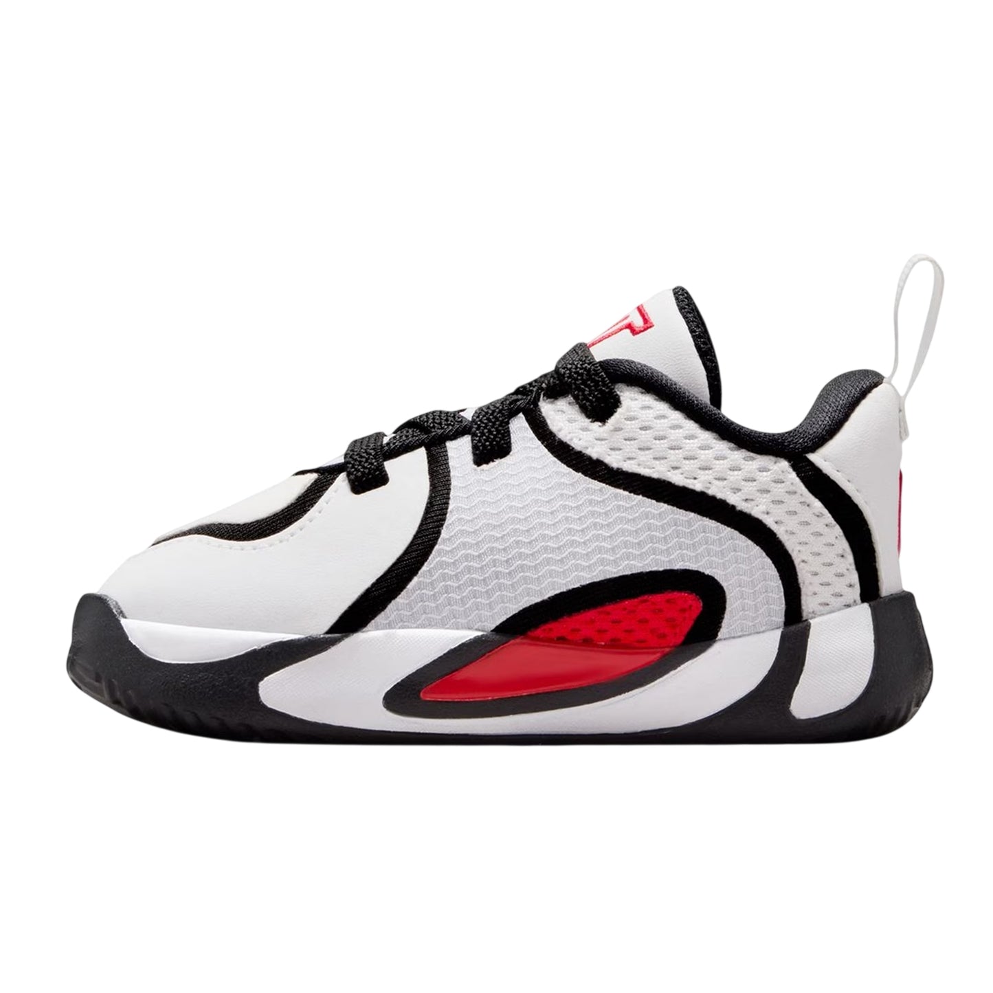 White-Red-Black - Side - Nike Childrens-Kids Air Jordan Tatum 4 Basketball Shoes
