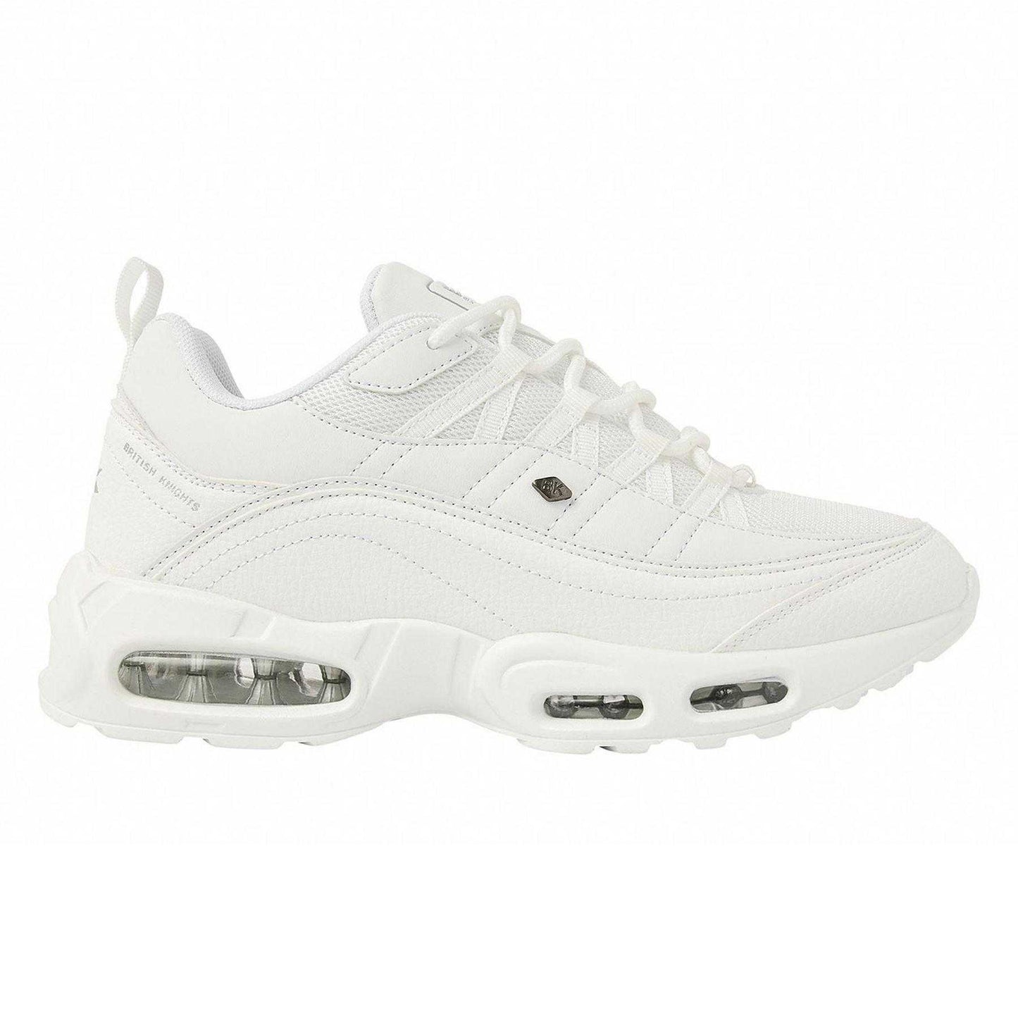 White - Front - British Knights Mens RISE Trainers