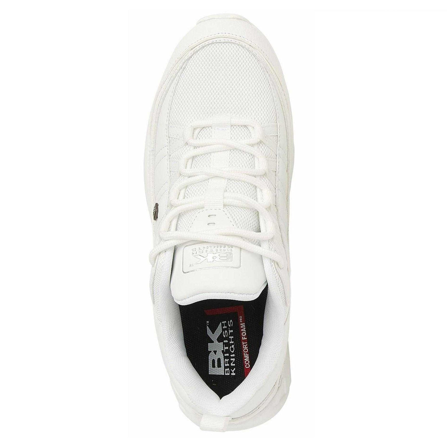 White - Side - British Knights Mens RISE Trainers