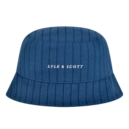 Navy - Front - Lyle & Scott Pin Stripes Bucket Hat