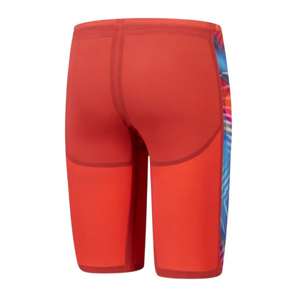 Red-Blue - Back - Speedo Mens Valor 2.0 Abstract Synthetic Jammer Shorts