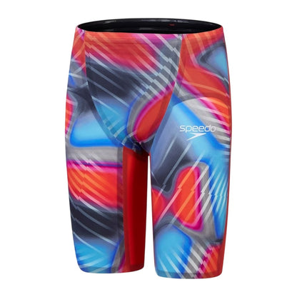 Red-Blue - Front - Speedo Mens Valor 2.0 Abstract Synthetic Jammer Shorts