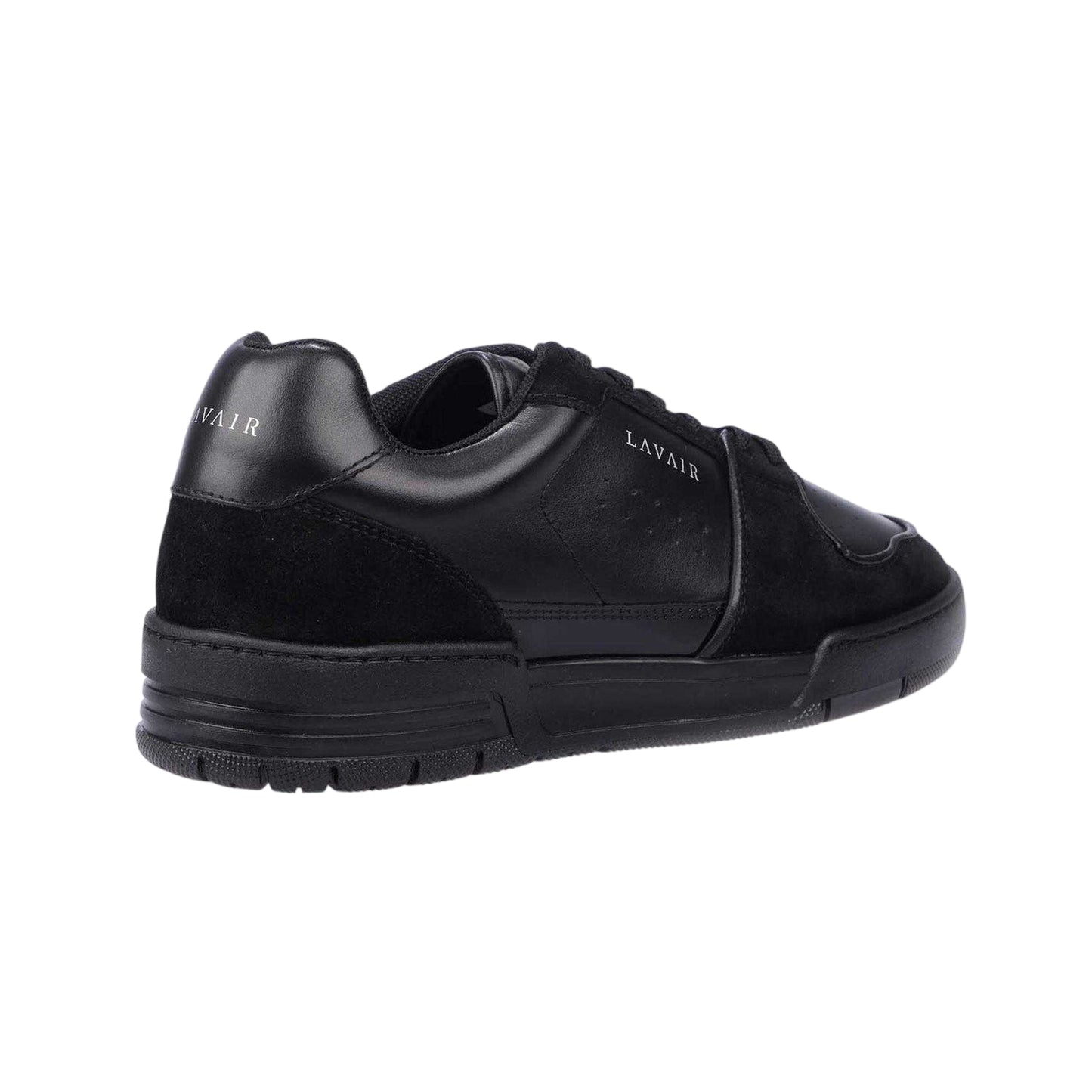 Black - Back - Lavair Mens Vadum Nappa Leather Trainers