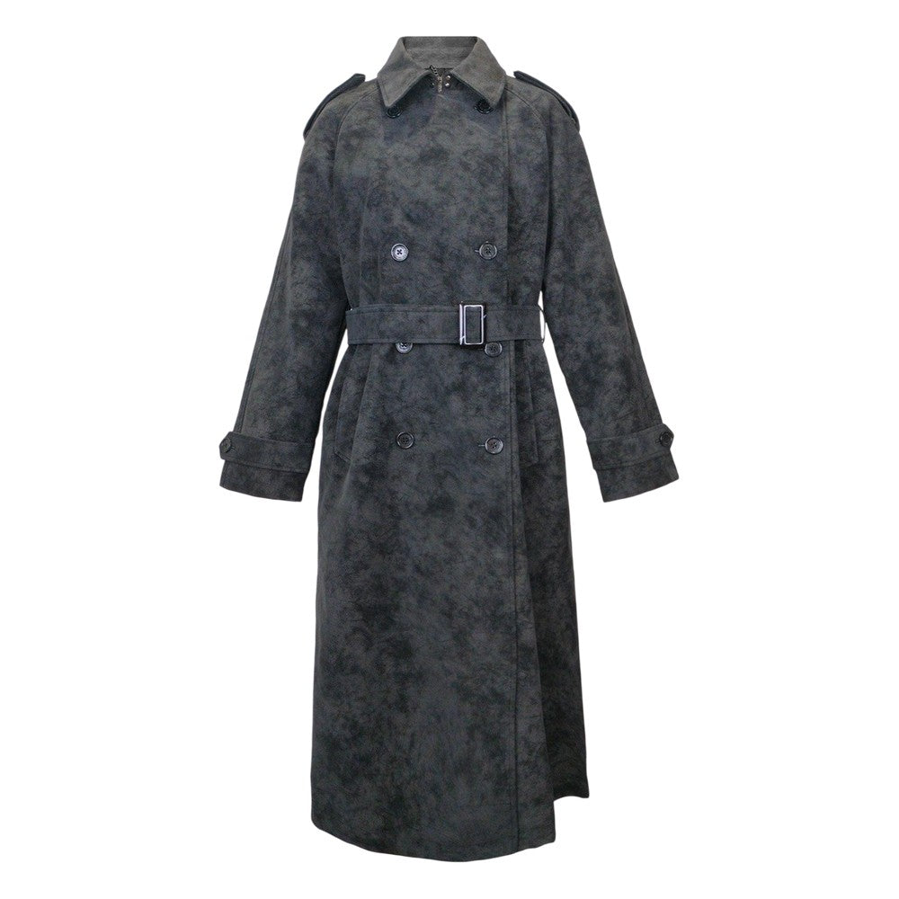 Black - Front - Biba Womens-Ladies Faux Leather Trench Coat