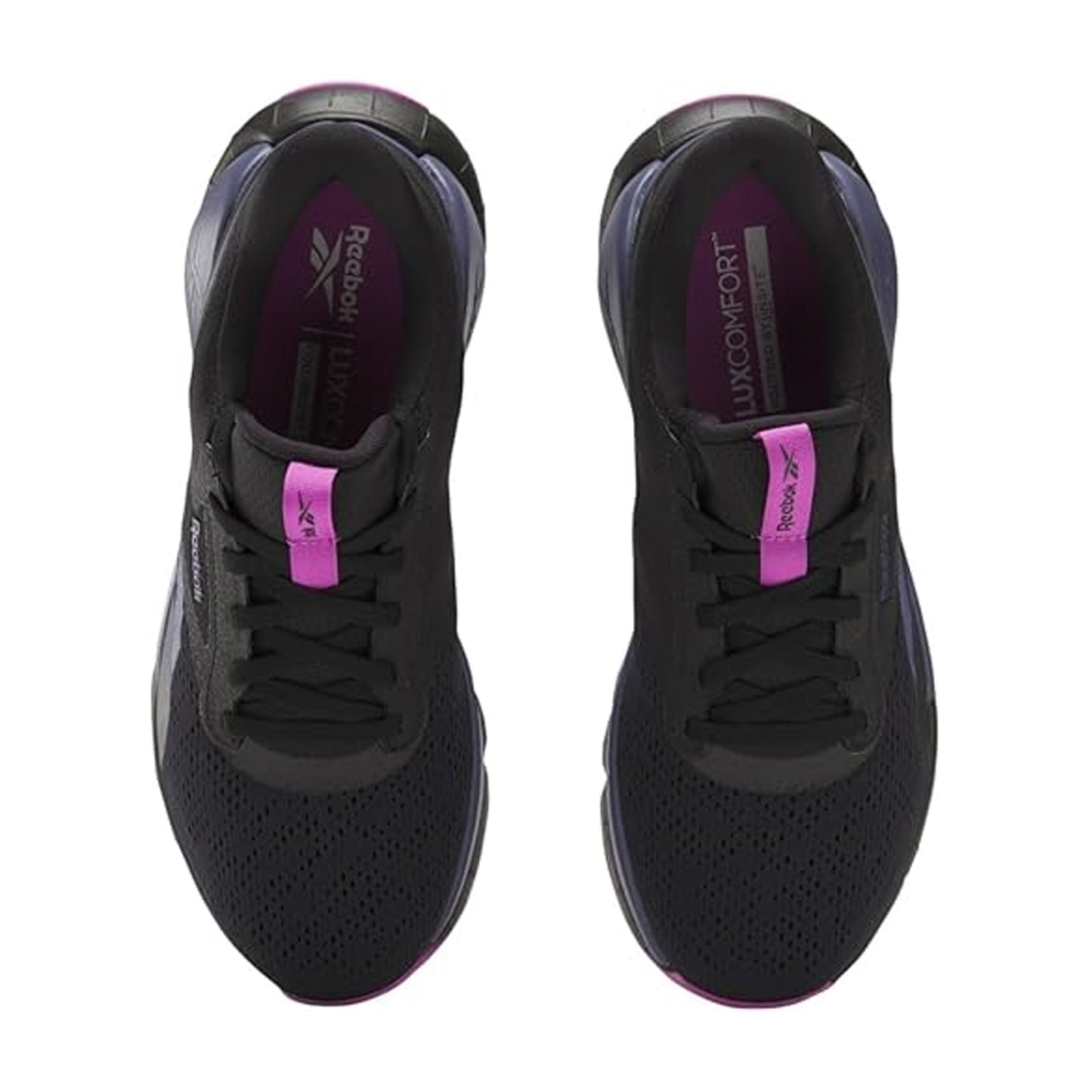 Black-Purple - Side - Reebok Mens Flex Trainers