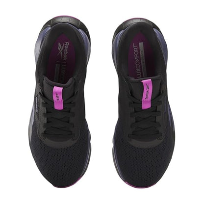 Black-Purple - Side - Reebok Mens Flex Trainers