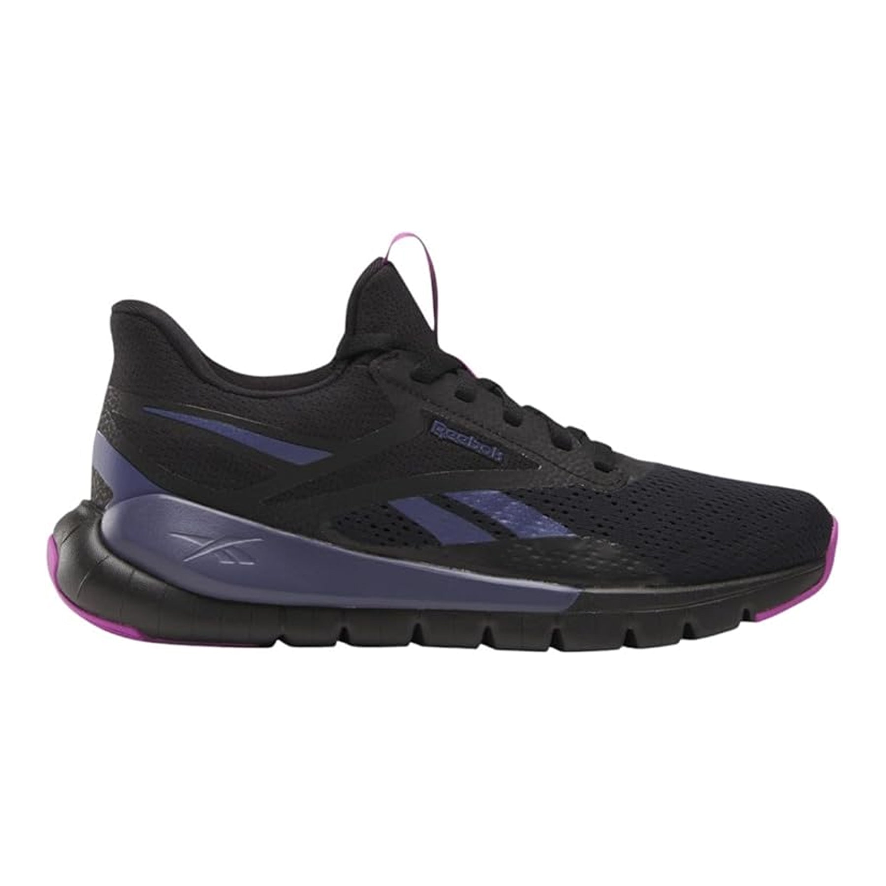 Black-Purple - Front - Reebok Mens Flex Trainers