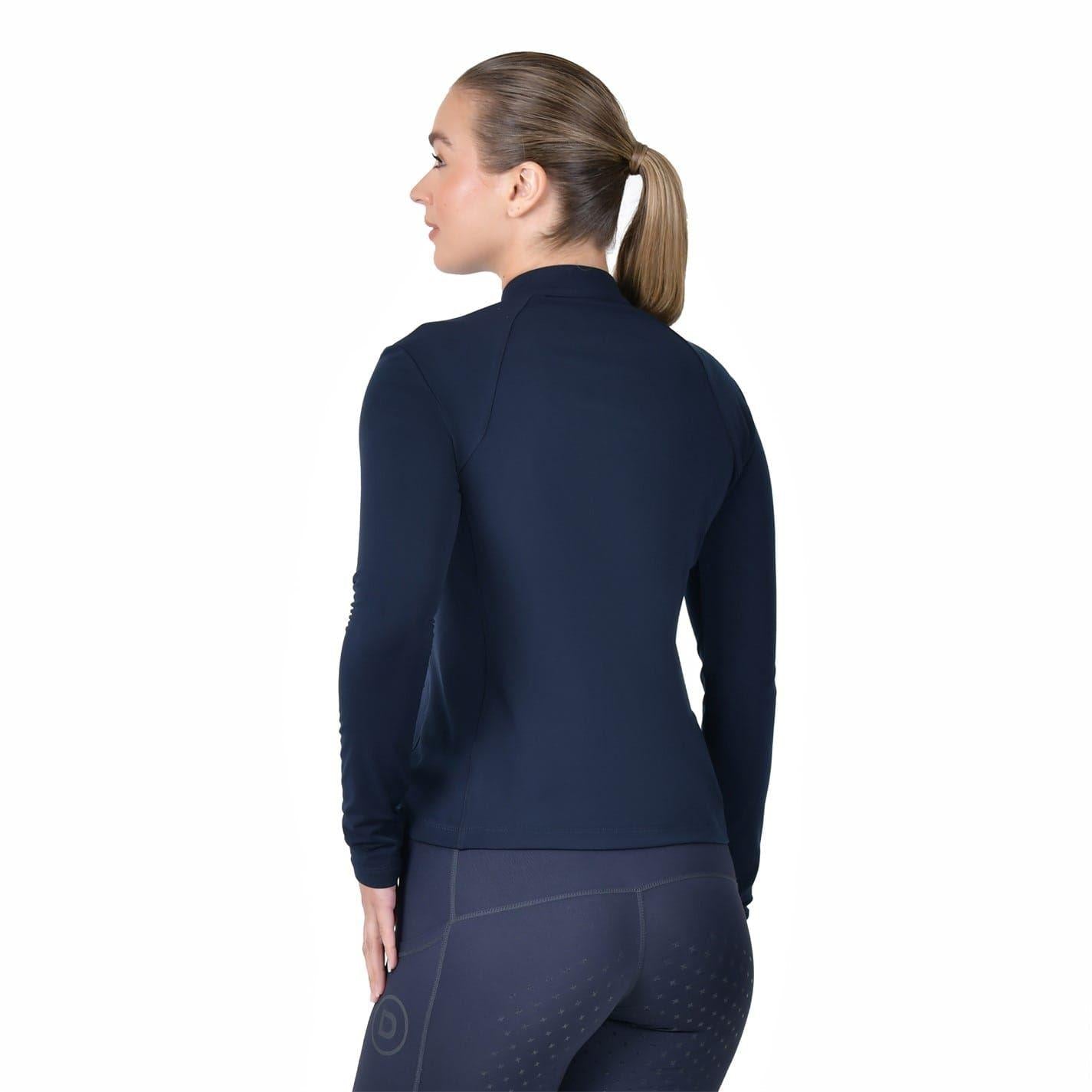 Navy - Back - Dublin Womens-Ladies Brushed Long-Sleeved Base Layer Top