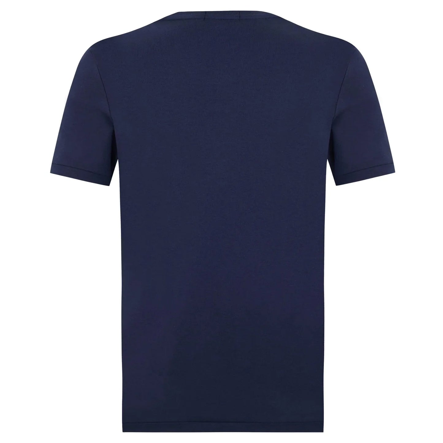 Navy - Back - Mens Pima Plain Slim T-Shirt