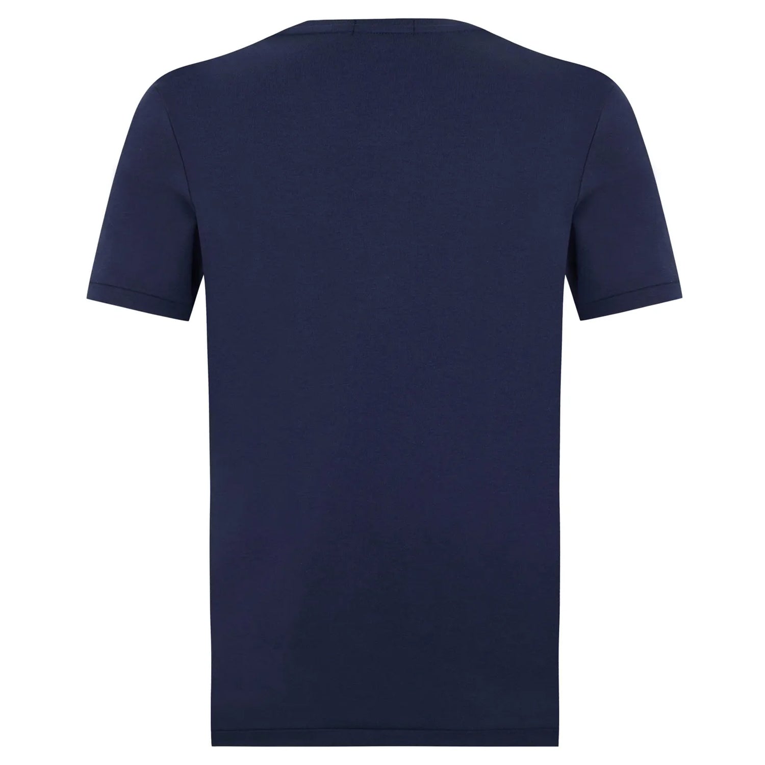 Navy - Back - Mens Pima Plain Slim T-Shirt