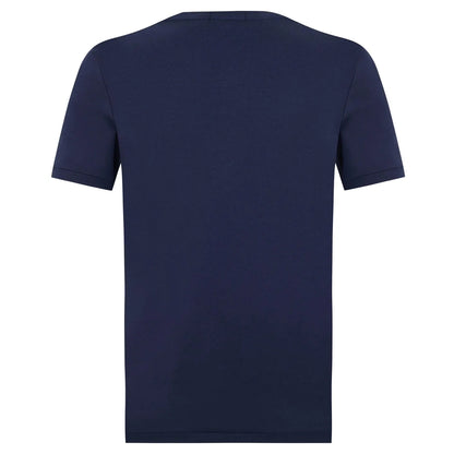Navy - Back - Mens Pima Plain Slim T-Shirt