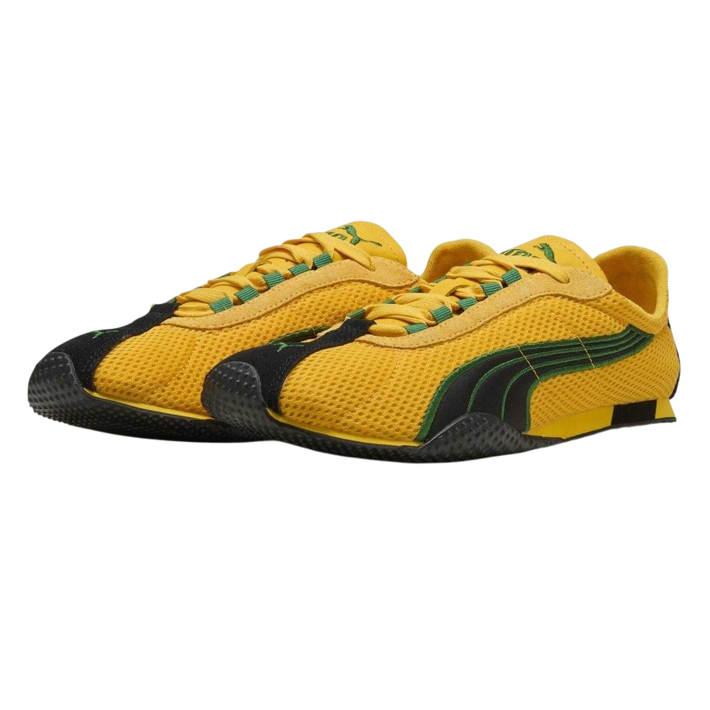 Yellow-Green - Pack Shot - Puma Mens Suede Low Trainers
