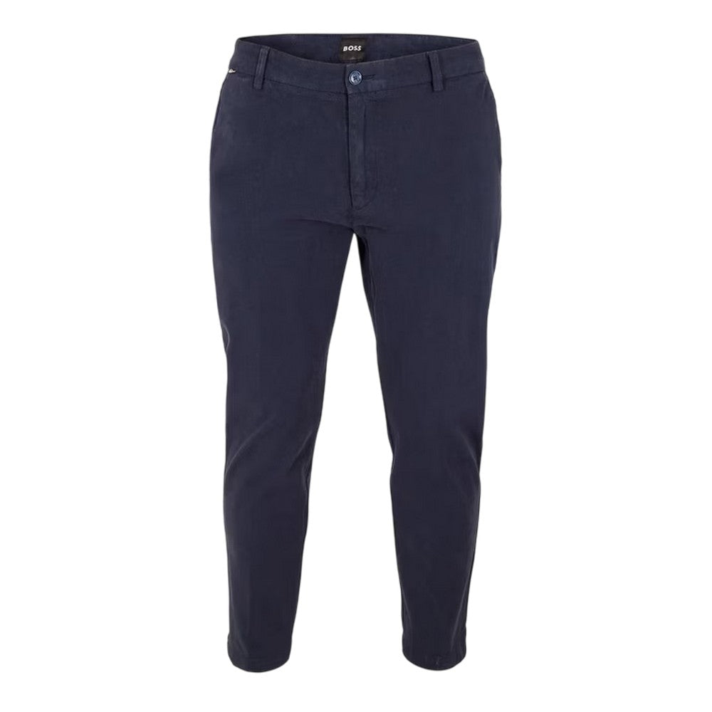 Dark Blue - Front - Boss Mens H-Kane1 Straight Leg Trousers