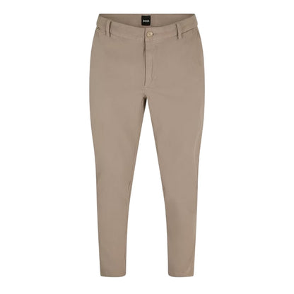 Beige - Front - Boss Mens H-Kane1 Straight Leg Trousers