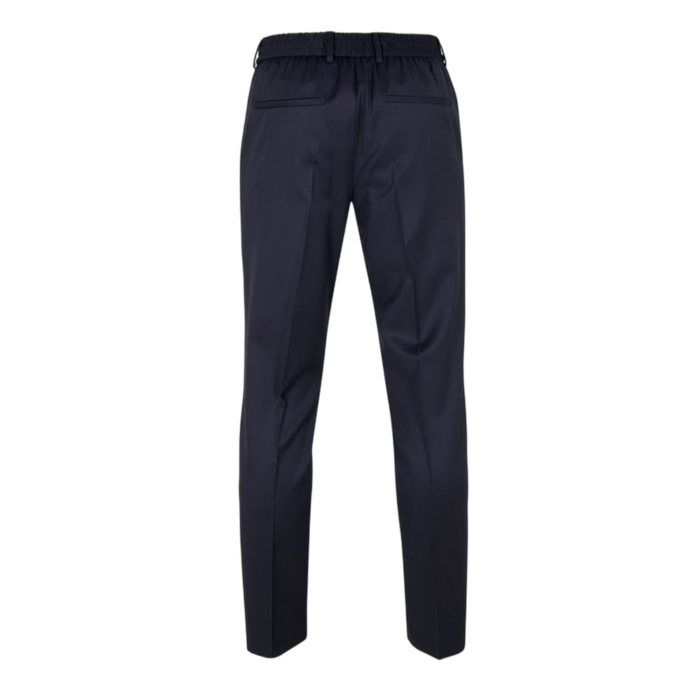 Dark Blue - Back - Boss Mens H-Genius Straight Leg Trousers