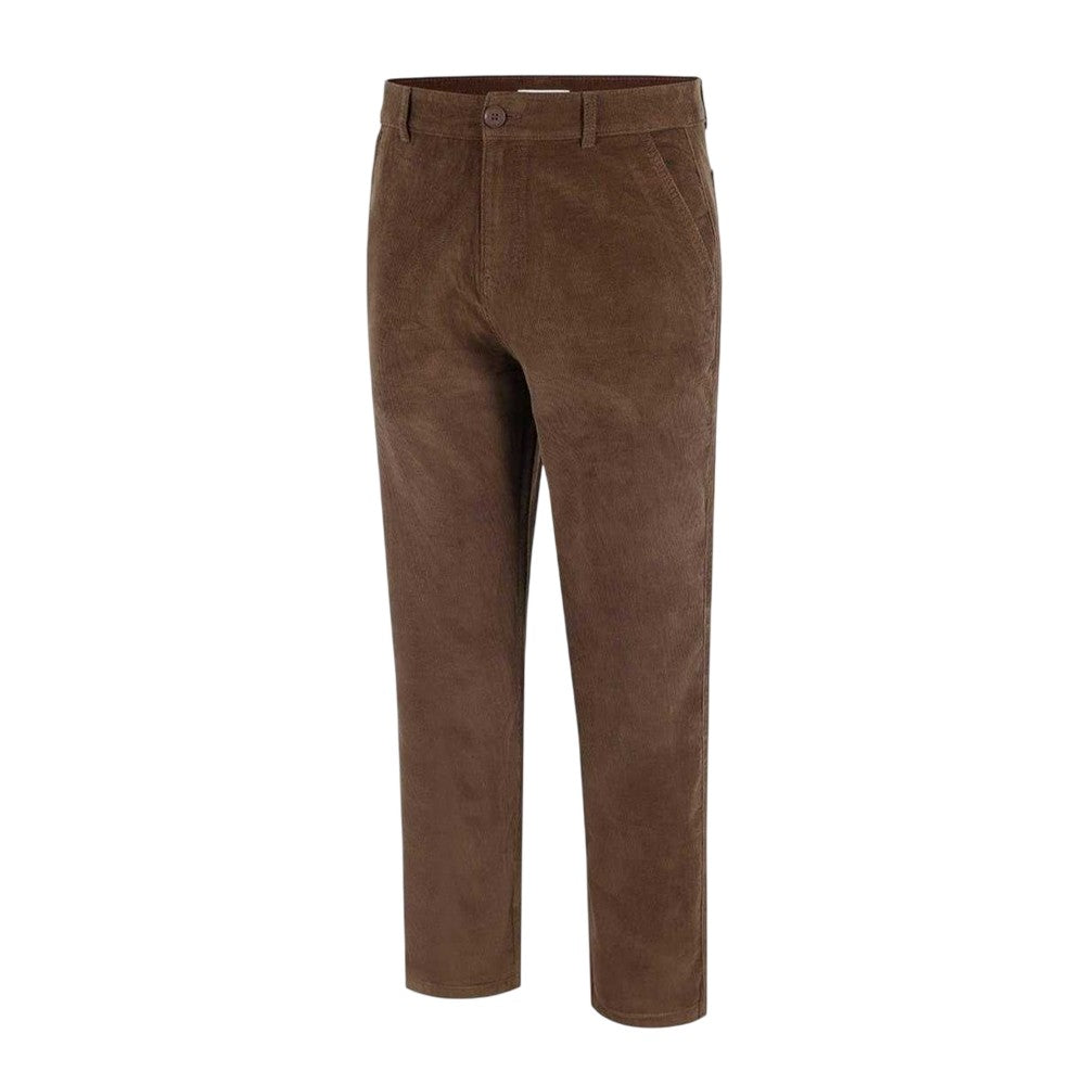 Brown - Side - SoulCal Mens Corduroy Trousers