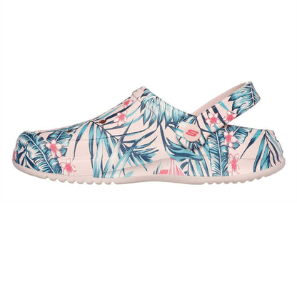 Multicoloured - Side - Skechers Womens-Ladies Archfitwave Floral Open Toe Clogs