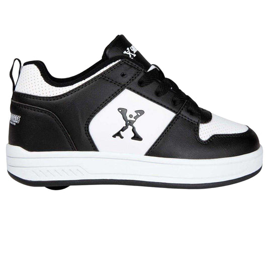 Black-White - Front - Sidewalk Sport Childrens-Kids Roller Skates