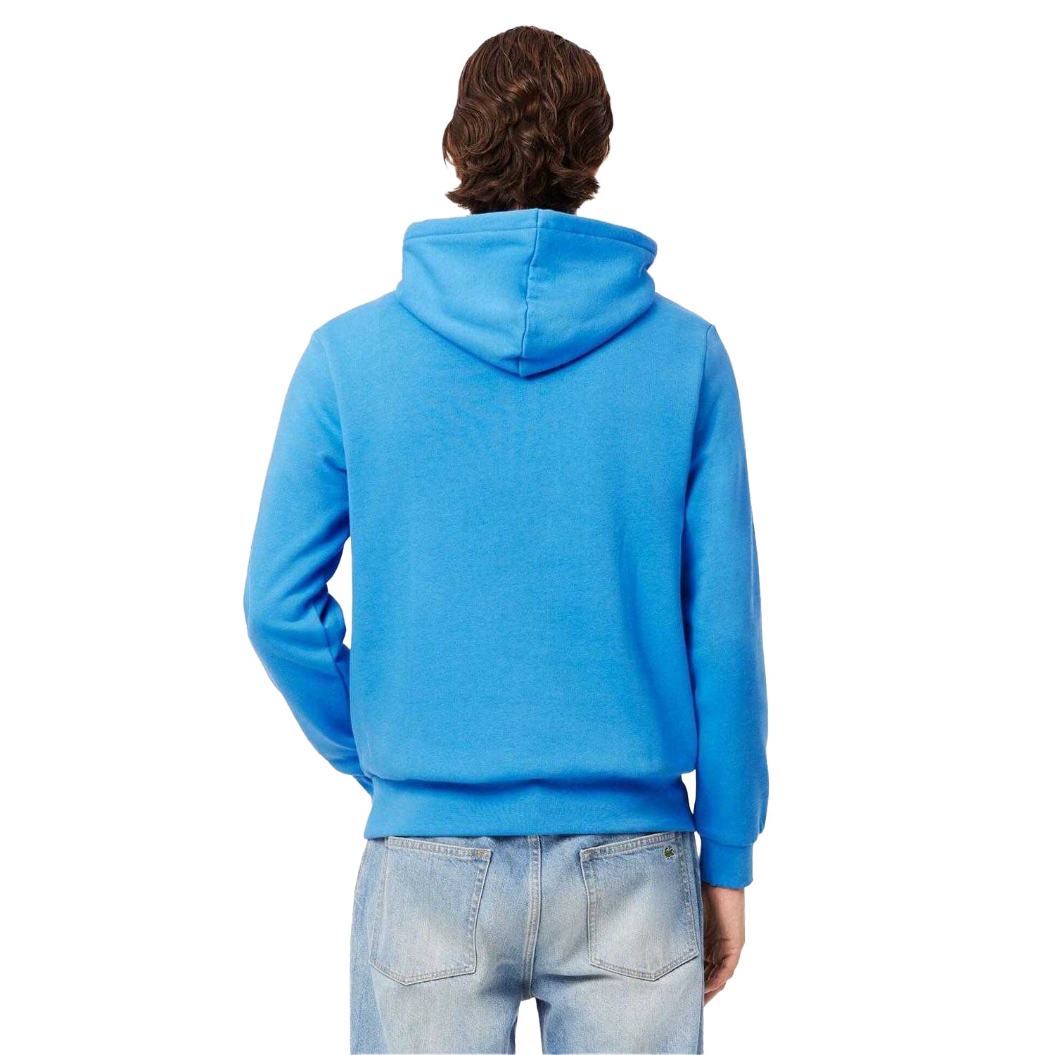 Blue - Back - Lacoste Mens Organic Cotton Hoodie
