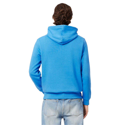 Blue - Back - Lacoste Mens Organic Cotton Hoodie