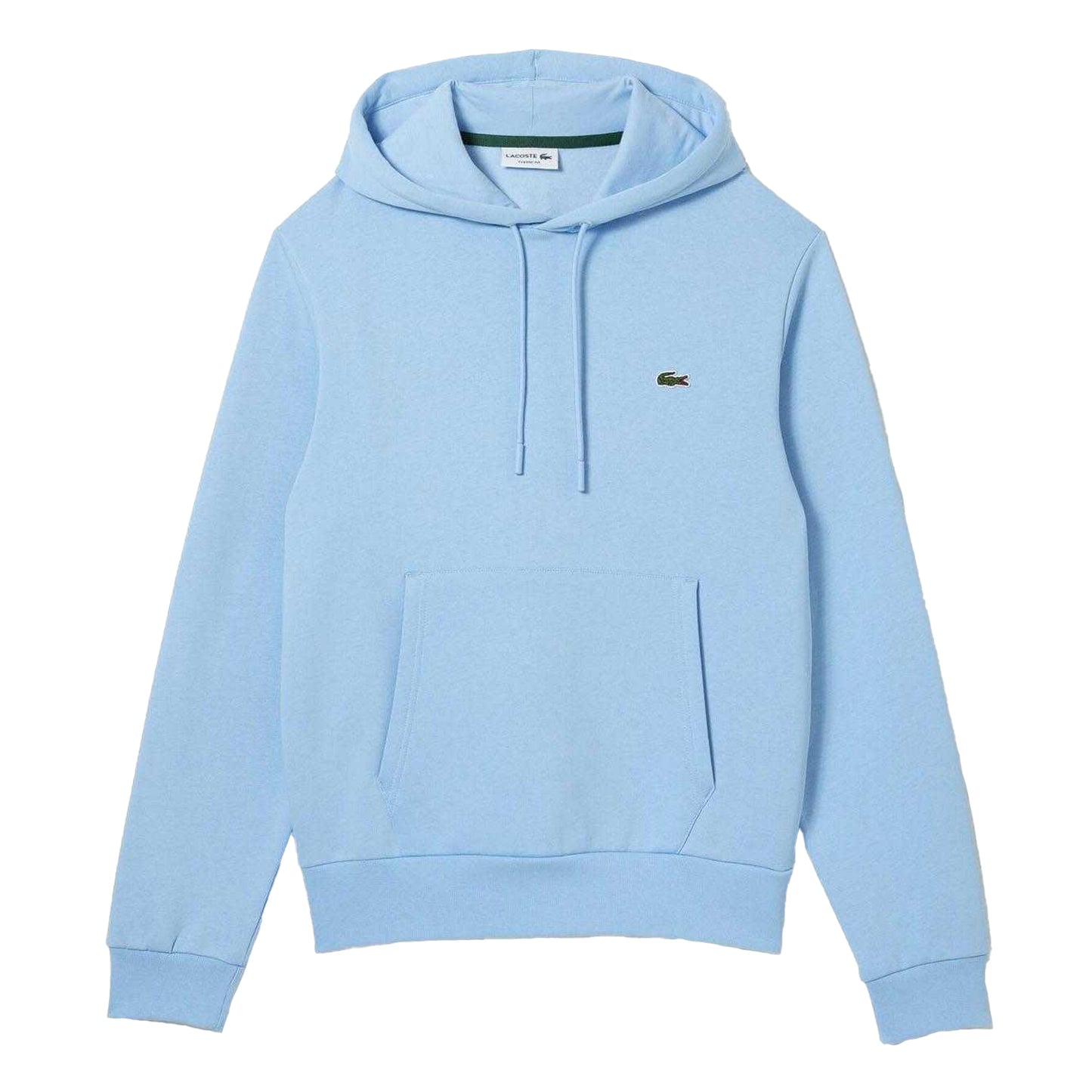 Light Blue - Front - Lacoste Mens Organic Cotton Hoodie