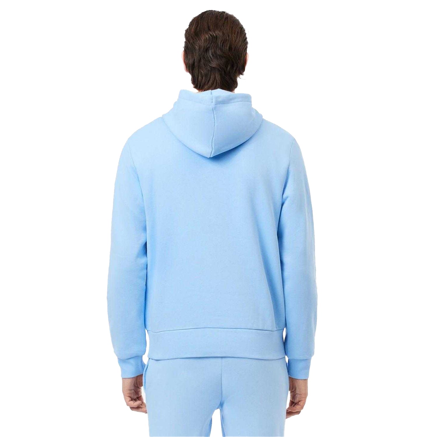 Light Blue - Back - Lacoste Mens Organic Cotton Hoodie