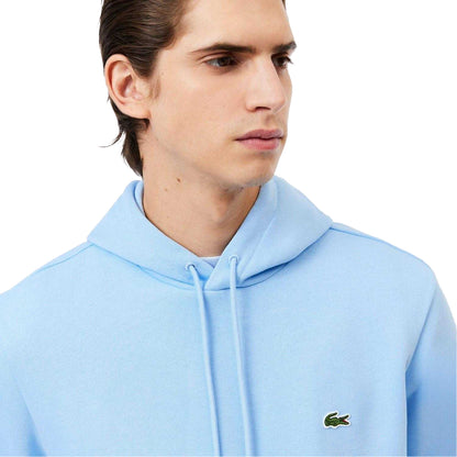 Light Blue - Pack Shot - Lacoste Mens Organic Cotton Hoodie